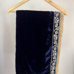 Dark Blue Zari Embroidered Dupatta